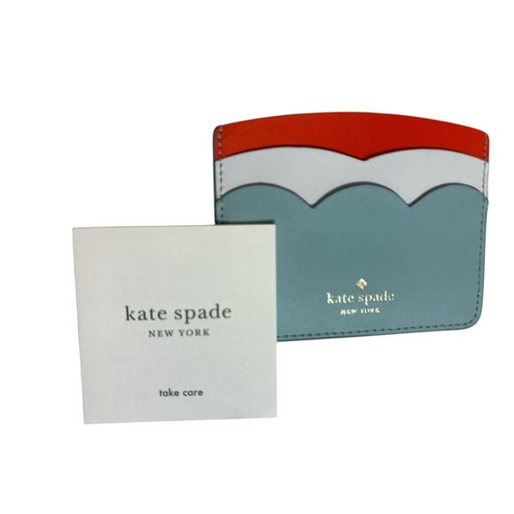 Kate Spade Gemma Small Slim Card Holder- Cloud Mist - Picture 4 of 7